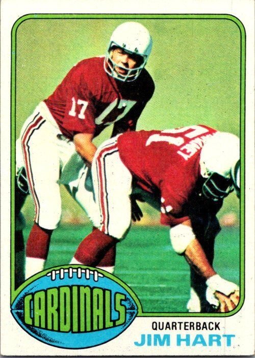1976 Topps Football Card Jim Hart St Louis Cardinals sk4299