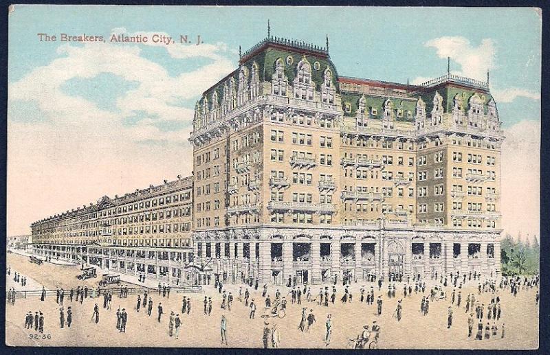 The Breakers Hotel Atlantic City New Jersey unused c1910's