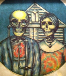 Grateful Dead Gothic Zombie Husband Wife Original Car Window Decal Vintage