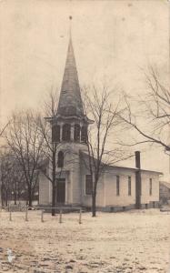 E79/ Limaville Ohio RPPC Postcard Stark County 1913 Churfch Building Oyster