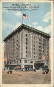 Macon GA Hotel Dempsey c1920 Postcard