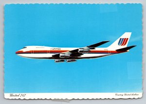 United Airlines 747-122 Friend Ship Airline Aircraft Postcard