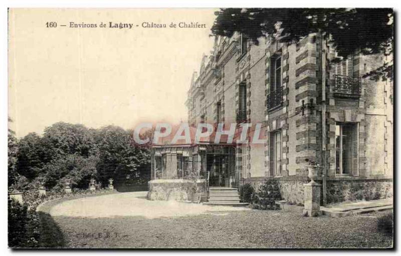 Old Postcard surroundings Lagny Chateau de Chalifert