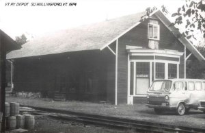 Wallingford Vermont Train Station Real Photo Vintage Postcard AA33082