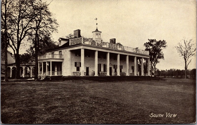 Mount Vernon Series South View Virginia Vintage Postcard C037