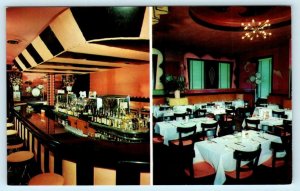 NEW YORK, NY ~ Interior BRANKER'S COCKTAIL LOUNGE 1950s-60s Roadside Postcard