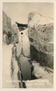 Canada 1940s Snow Slide Main Highway RPPC Photo Postcard 22-10675