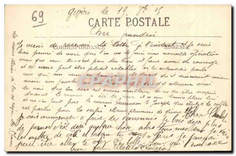 Givors Old Postcard Entrance and general view of Ya & # 39hopital Montgelas g...