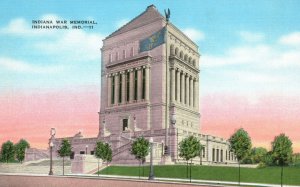 Vintage Postcard 1930s Indiana War Memorial Building Indianapolis IND Structure