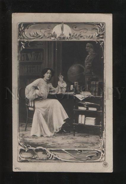 057884 Lady as COMPOSER in ART NOUVEAU old PHOTO NPG