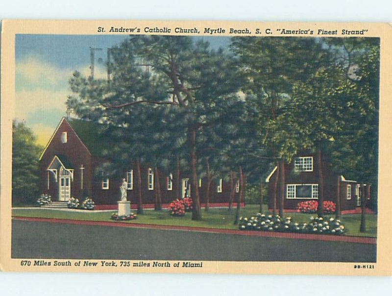 Linen CHURCH SCENE Myrtle Beach South Carolina SC A9470