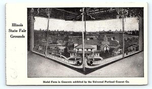 CHICAGO, IL  ~ Illinois State Fair MODEL FARM made of Concrete 1910 Postcard