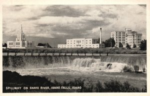 Vintage Postcard Spillway on Snake River Idaho Falls Idaho Pub. Brownelll & Son