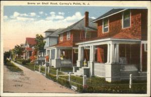 Carney's Carneys Point NJ Shell Road Homes c1920 Postcard