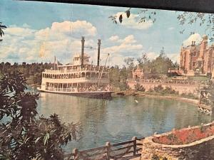 Postcard  Steam Ship cruising the River of  America at Disneyworld, FL     X5