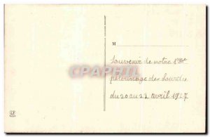 Old Postcard Lourdes Basilica