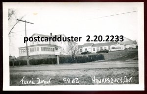 h121 - HAWKESBURY Ontario 1940s Ferme Dupont. Real Photo Postcard by Bogue