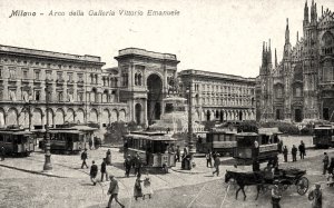 Milan, Italy - Arco della Galleria Vittario Emanuele - c1908 - Postcard