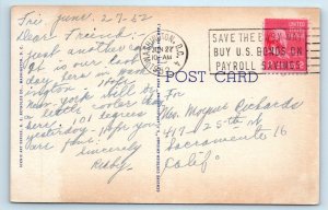 WASHINGTON, DC ~ Views of CAPITOL BUILDING & Washington Monument 1952  Postcard