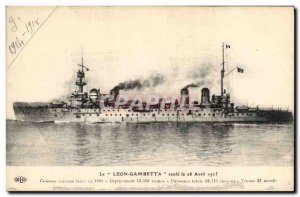 Old Postcard The Boat Leon Gambetta Cruiser Breastplate