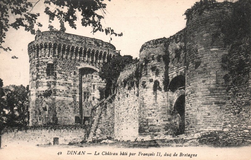 Vintage Postcard Dinan Le Chateau Bati Pur Francois Ii Duc De Bretagne France