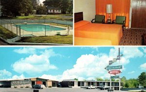 c1950 -Carlyle, Illinois - Hi De Ho Motel & Restaurant -  Vintage Postcard