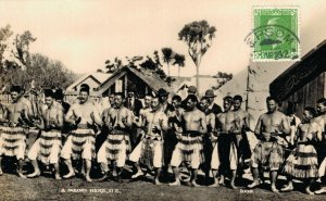 New Zealand A Maori Haka RPPC 06.69