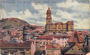 Panoramic View showing Cathedral Spain Post Card