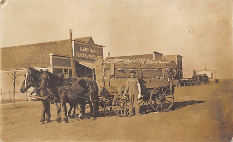 A. Buhmann General Merchandise, Frederick, Iowa, USA Real Photo Unused light ...