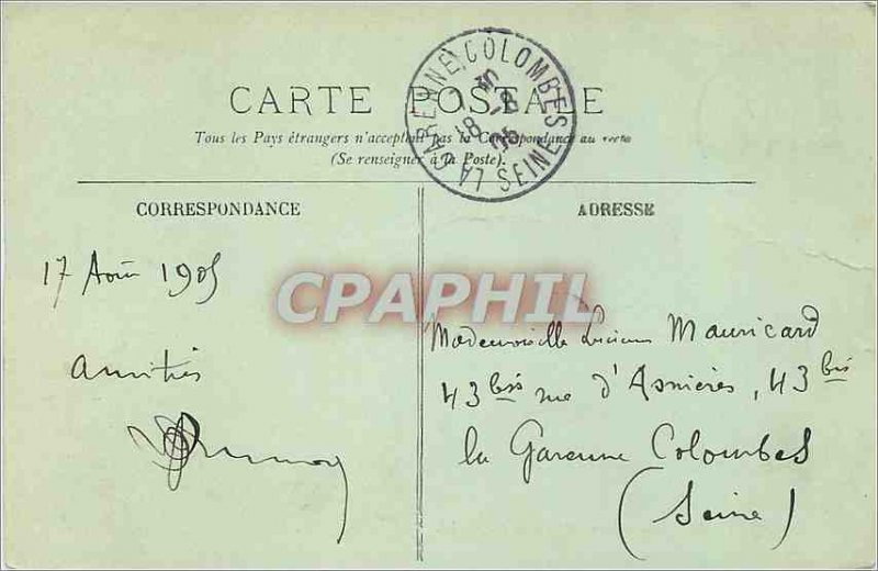 Old Postcard Le Portel View The Beach