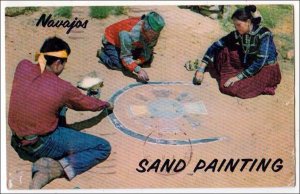 Navajo Indians - Sand Painting  (damage to card)