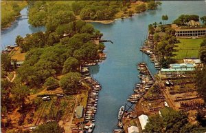 Toronto, Canada  MARINA~BOAT DOCKS At INLAND PARK  Bird's Eye View  Postcard