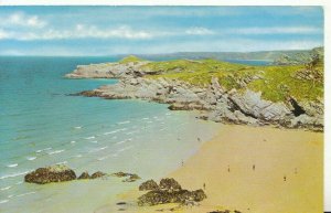 Cornwall Postcard - Lusty Glaze and Trevelgue Head - Newquay - Ref TZ2547