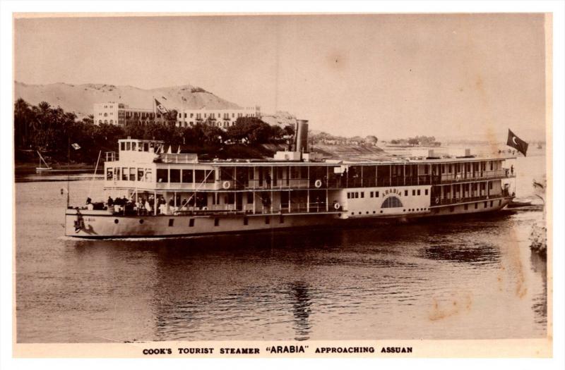 Cook's Tourist Steamer  Arabia  approaching Assuan