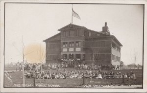 Twin Falls Idaho Bickel School c1910 MB Martin RPPC Postcard H21