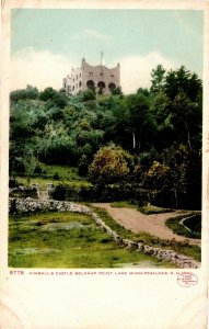 Postcard NH Lake Winnipesaukee Belknap Point Kimball's Castle & Woods ~1905 S89