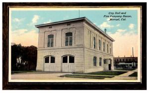 California Merced , City Hall and Fire Company House , Wood grain Border