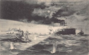 England 1904 Russian Outrage Hull Fishing Fleet Battle Steamboat postcard B932