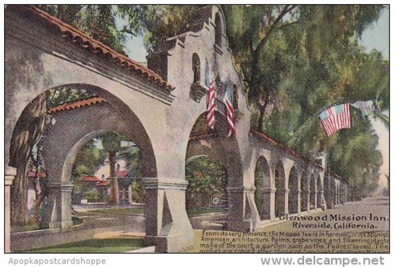 California Riverside Glenwood Mission Inn 1921