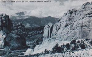 Colorado Colorado Springs Pikes Peak From Garden Of Gods