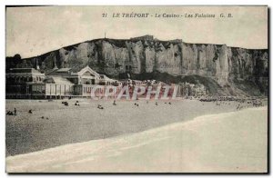 Old Postcard Treport Casino Cliffs