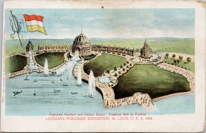 Louisiana Purchase Exposition St. Louis 1904 Cascade Garden Postcard G25 *as is