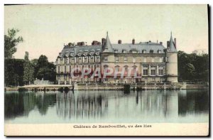 Old Postcard Chateau de Rambouillet seen islands