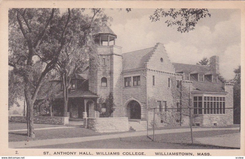 WILLIAMSTOWN, Massachusetts, 1900-1910s, St. Anthony Hall, Williams College