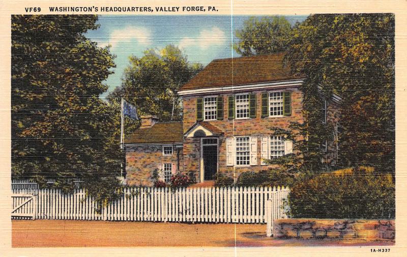 Washington's headquarters, Valley Forge, Pennsylvania, Early Postcard, Unused