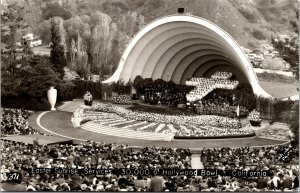 Real Photo Postcard Easter Sunrise Services at Hollywood Bowl, California~135630 