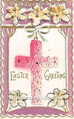 Easter Writing on back glitter on card