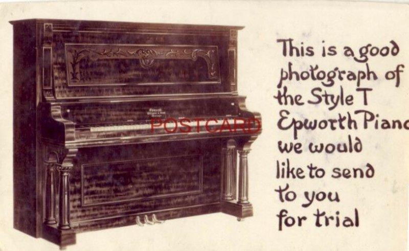 PHOTO -  STYLE T EPWORTH PIANO - old advertising for free trial