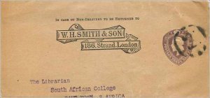 Entier Postal Stationery 3p Smith for Cape Town