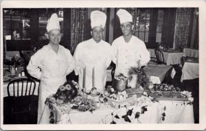 Angelo the Chef & Assistants Delawana Inn Resort Muskoka Ontario ON Postcard E23